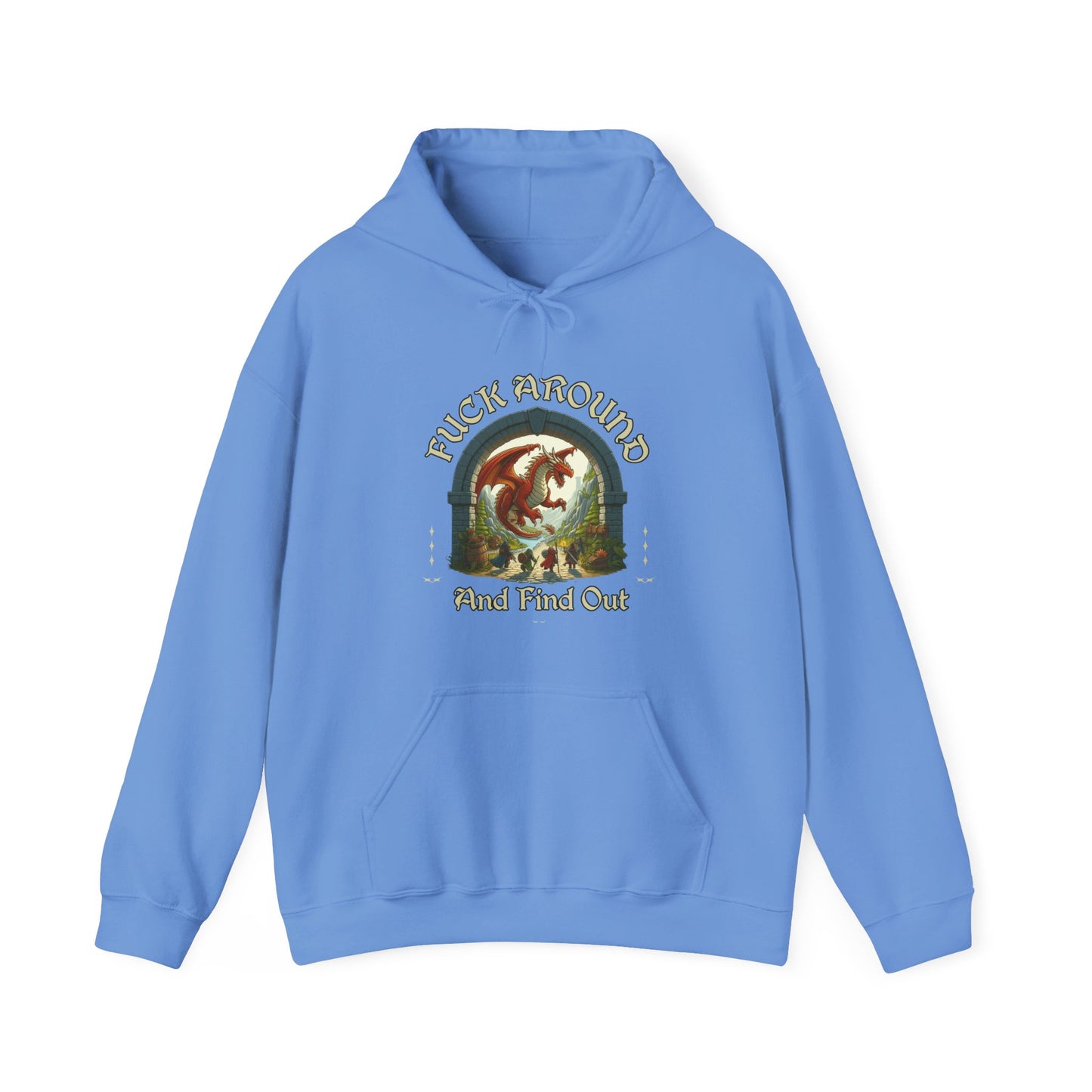Dnd Shirt Hoodie Jumper 'Fuck Around and Find Out' Gift For DM or Dungeons and Dragons Player Group, Bard, Wizard, Warlock Drow, BG3