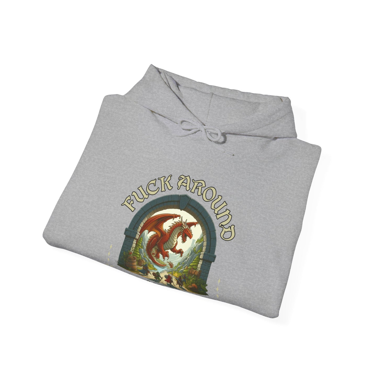 Dnd Shirt Hoodie Jumper 'Fuck Around and Find Out' Gift For DM or Dungeons and Dragons Player Group, Bard, Wizard, Warlock Drow, BG3