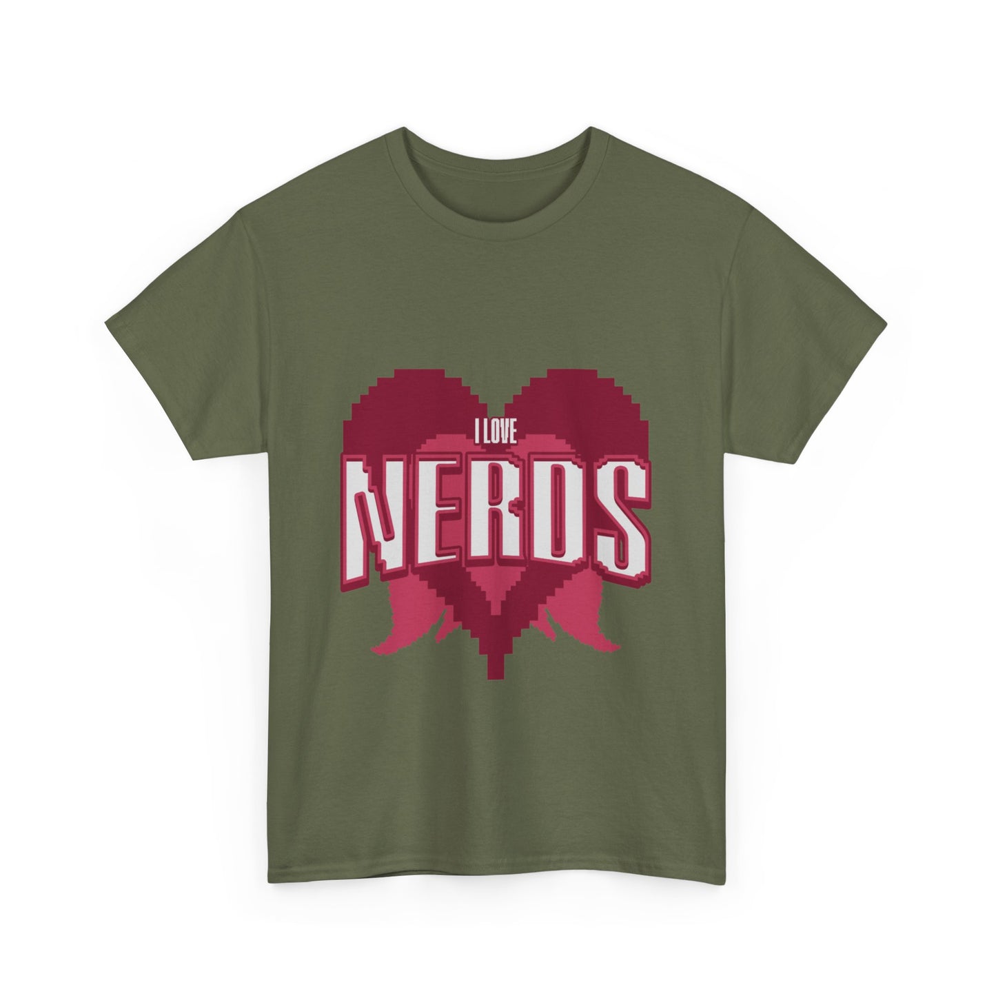 I Love Nerds Pixel Art T Shirt