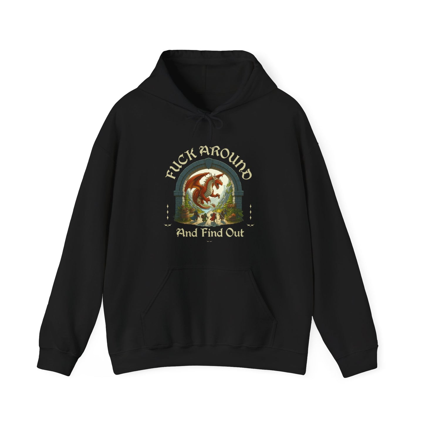 Dnd Shirt Hoodie Jumper 'Fuck Around and Find Out' Gift For DM or Dungeons and Dragons Player Group, Bard, Wizard, Warlock Drow, BG3