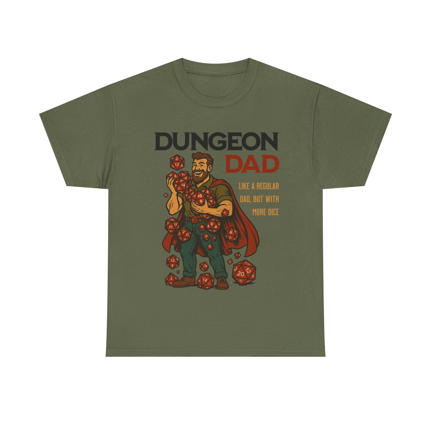 Dungeon Dad T Shirt - Like a Regular Dad, but With More Dice