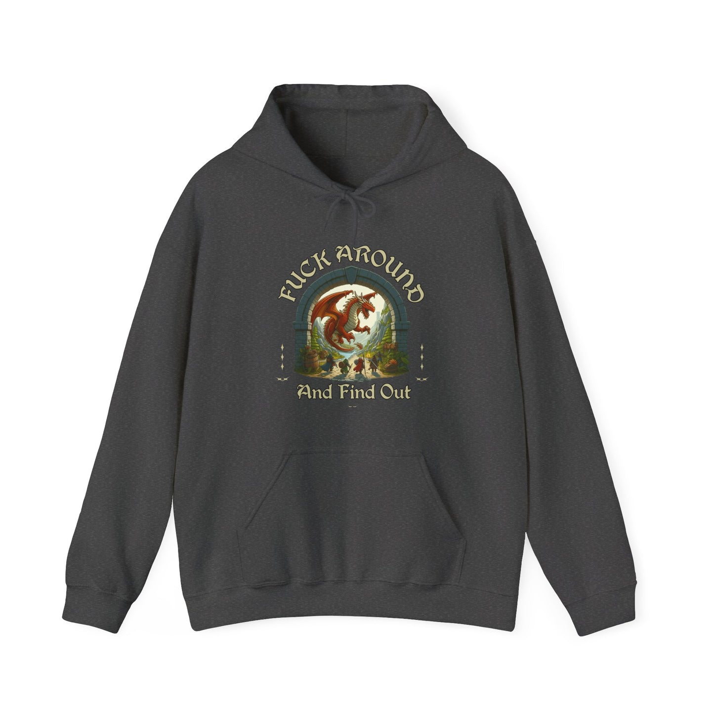 Dnd Shirt Hoodie Jumper 'Fuck Around and Find Out' Gift For DM or Dungeons and Dragons Player Group, Bard, Wizard, Warlock Drow, BG3