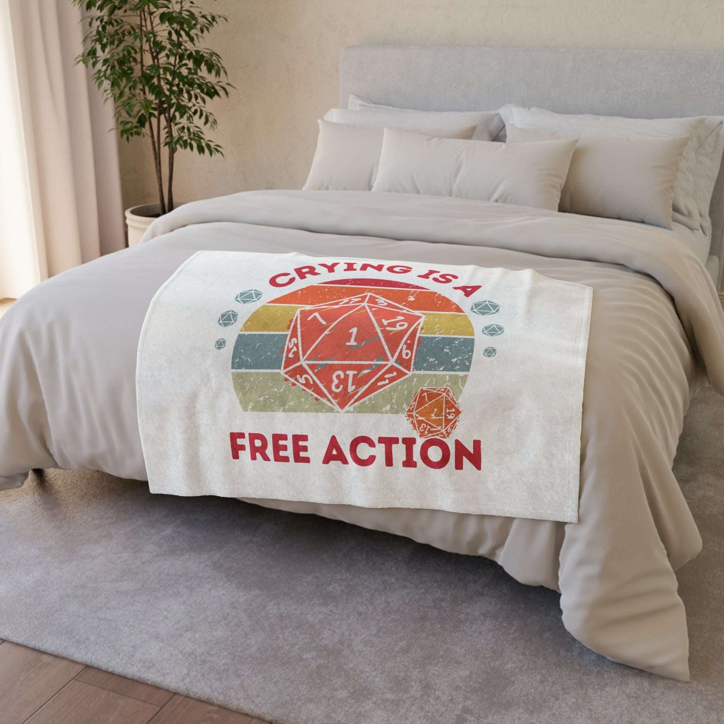 Dnd Baby Blanket Or Soft Throw Bedspread, Great Gift for New Parents and Dungeons Dragons Fans Alike. Various Sizes Available