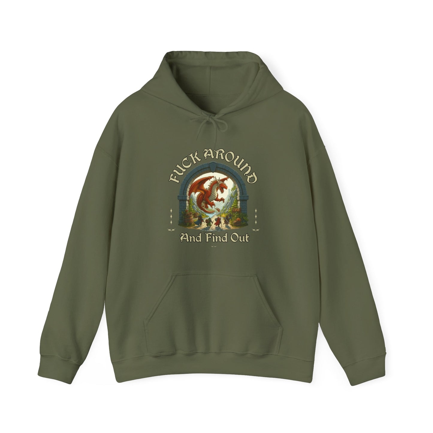 Dnd Shirt Hoodie Jumper 'Fuck Around and Find Out' Gift For DM or Dungeons and Dragons Player Group, Bard, Wizard, Warlock Drow, BG3