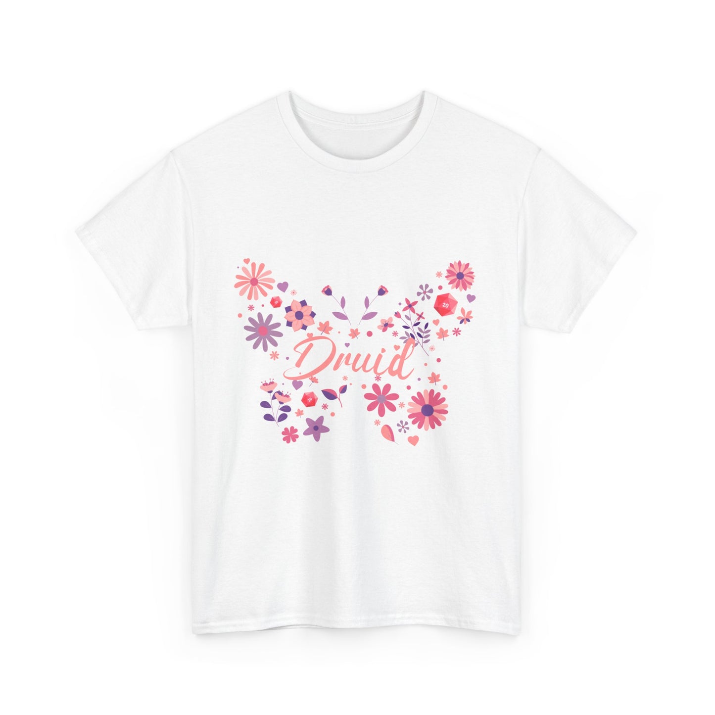 Dnd Shirt Druid T Shirt With Butterfly D20 Design