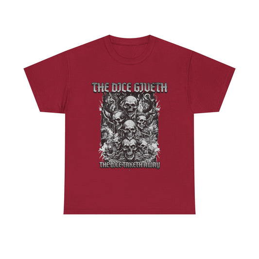 The Dice Giveth The Dice Taketh DND Shirt 40k Tee Gift for DM Game Master or Fathers Day