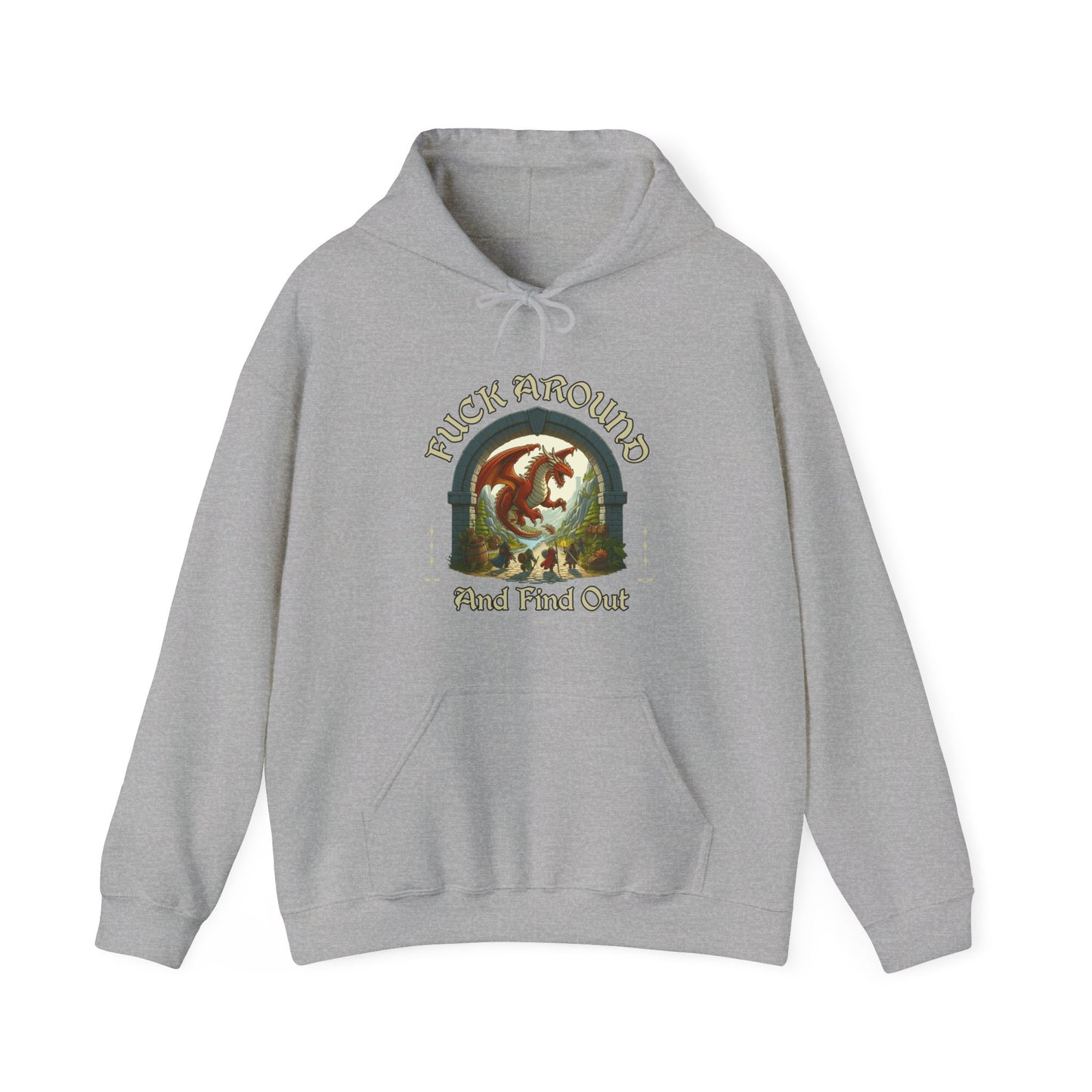 Dnd Shirt Hoodie Jumper 'Fuck Around and Find Out' Gift For DM or Dungeons and Dragons Player Group, Bard, Wizard, Warlock Drow, BG3