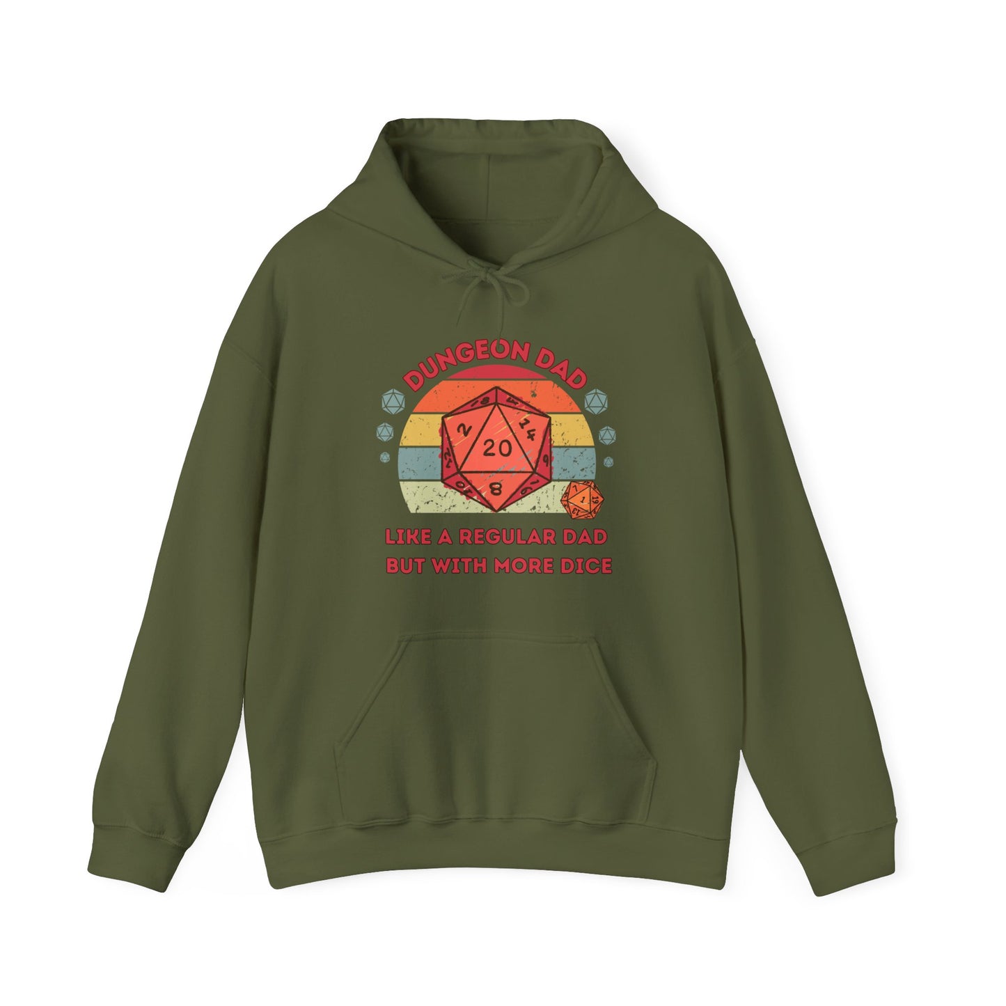 Dnd Hoodie Like a Regular Dad but with More Dice