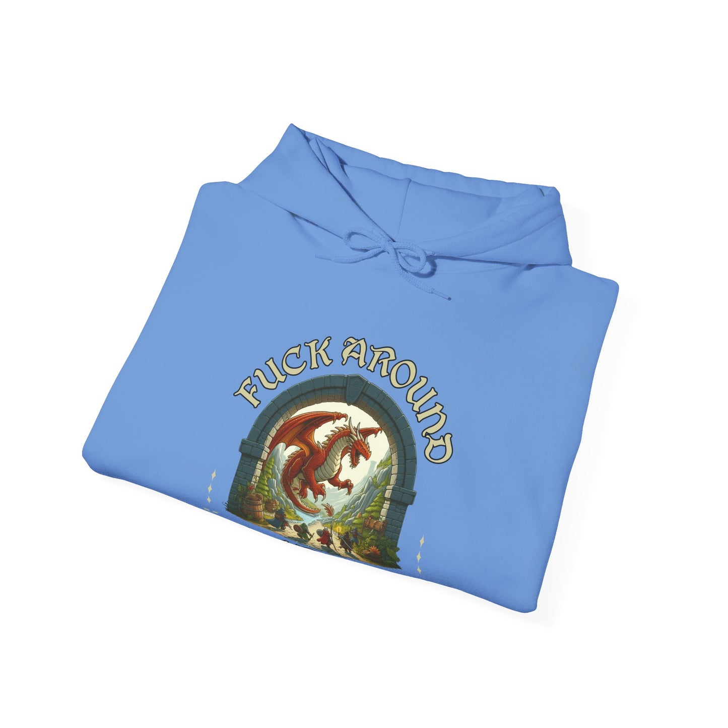 Dnd Shirt Hoodie Jumper 'Fuck Around and Find Out' Gift For DM or Dungeons and Dragons Player Group, Bard, Wizard, Warlock Drow, BG3