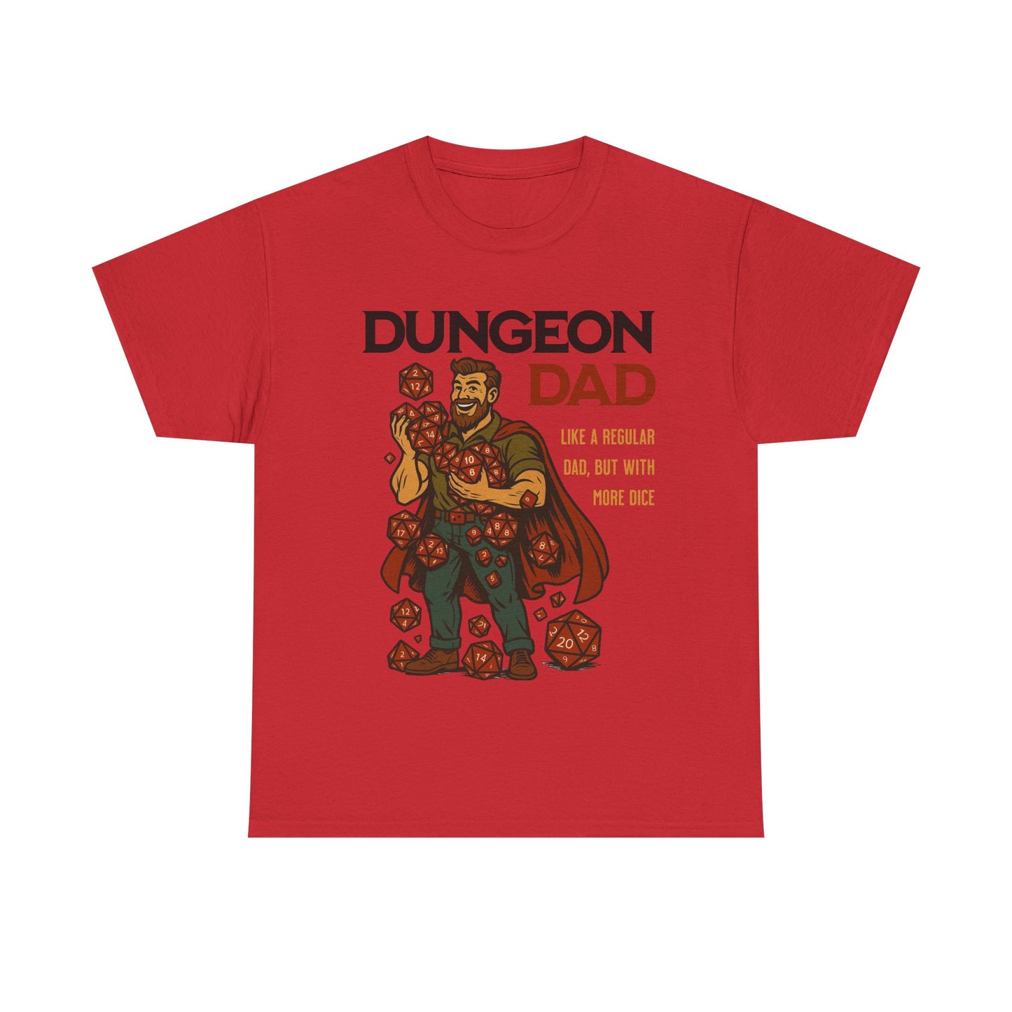Dungeon Dad T Shirt - Like a Regular Dad, but With More Dice