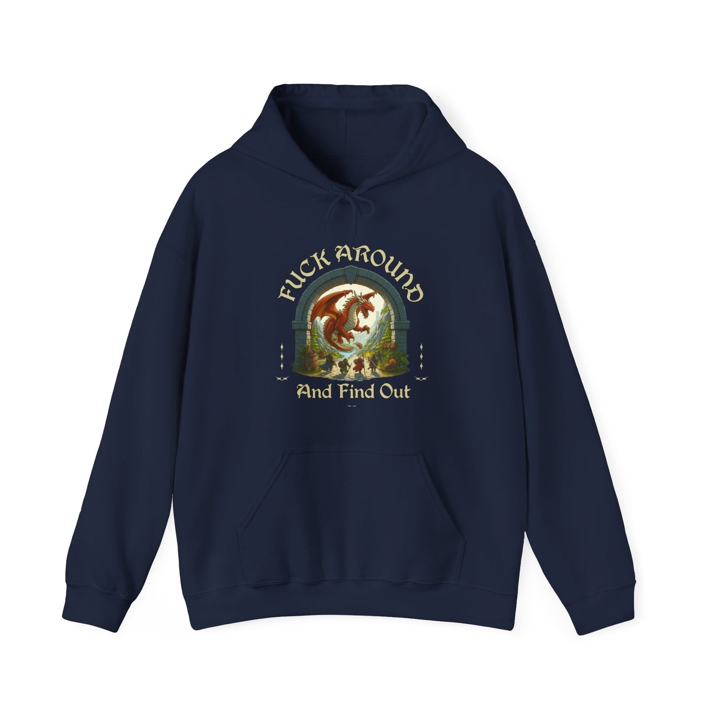 Dnd Shirt Hoodie Jumper 'Fuck Around and Find Out' Gift For DM or Dungeons and Dragons Player Group, Bard, Wizard, Warlock Drow, BG3