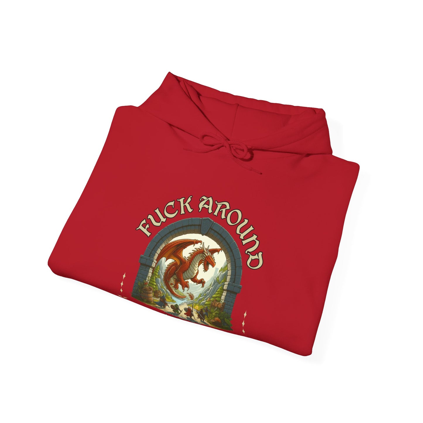 Dnd Shirt Hoodie Jumper 'Fuck Around and Find Out' Gift For DM or Dungeons and Dragons Player Group, Bard, Wizard, Warlock Drow, BG3
