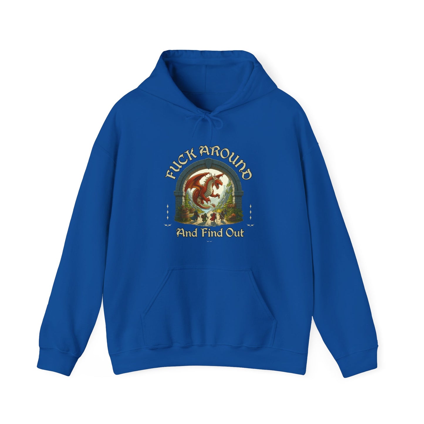 Dnd Shirt Hoodie Jumper 'Fuck Around and Find Out' Gift For DM or Dungeons and Dragons Player Group, Bard, Wizard, Warlock Drow, BG3