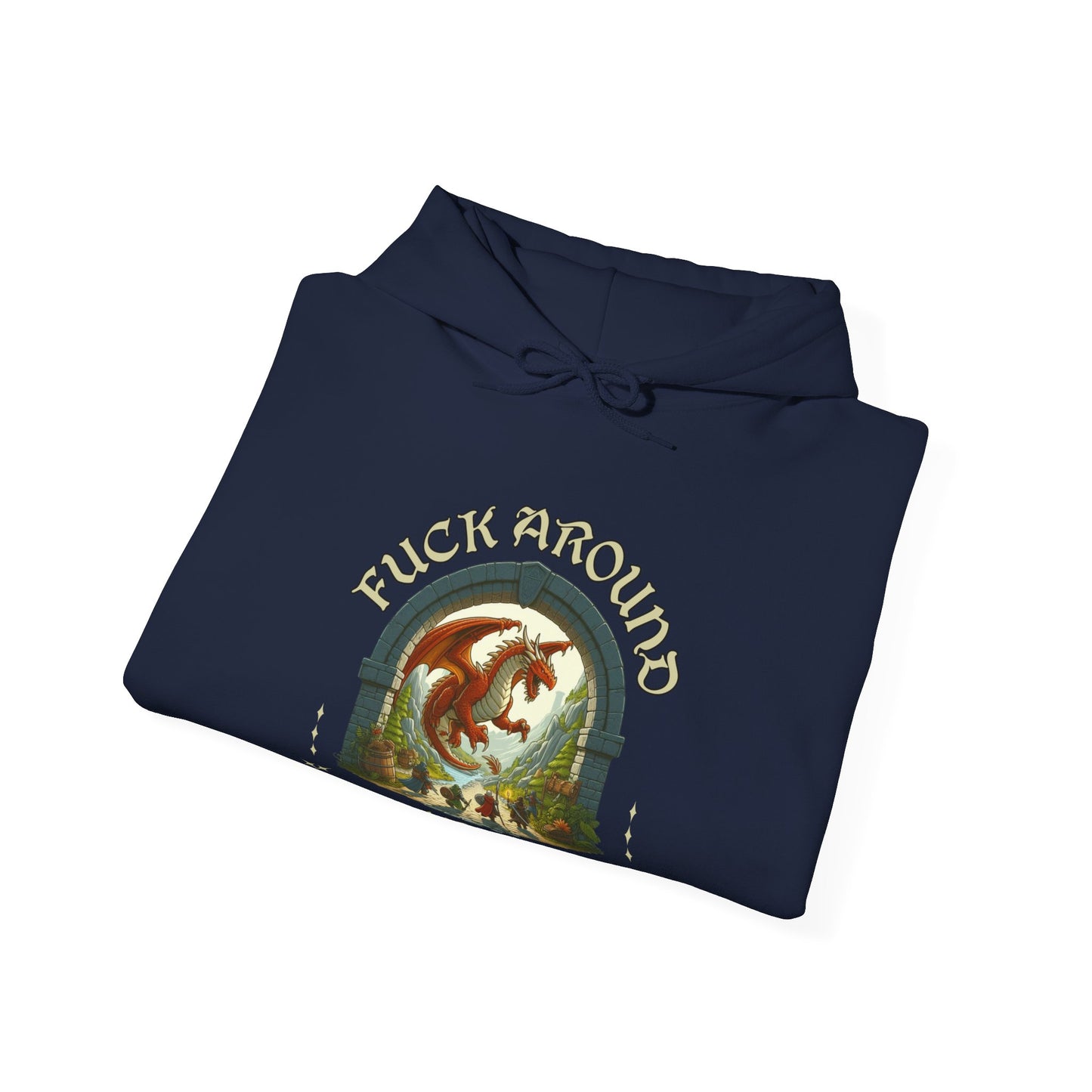Dnd Shirt Hoodie Jumper 'Fuck Around and Find Out' Gift For DM or Dungeons and Dragons Player Group, Bard, Wizard, Warlock Drow, BG3