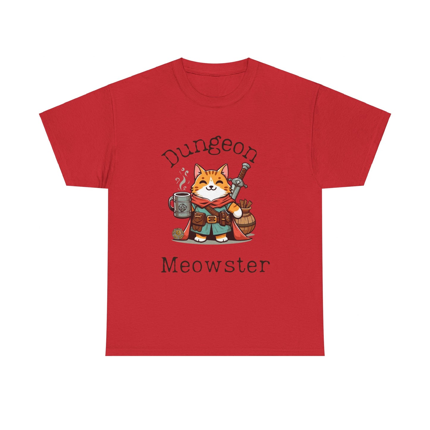 Dnd T Shirt Dungeon Meowster Cat & D20 Shirt, Gift for DM or RPG Player
