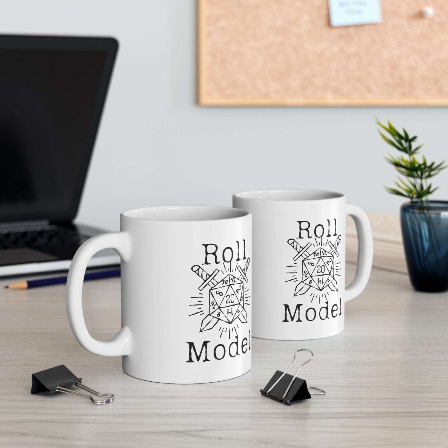 DnD Dice Roll Model Mug for Dungeons and Dragons Player Character and The DM Dungeon Master. Ideal Christmas Gift Stocking Filler