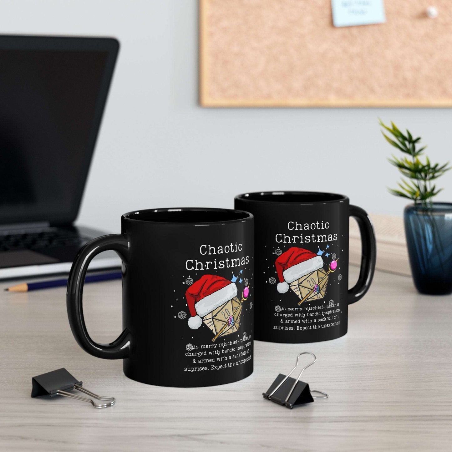DnD Mug Chaotic Christmas, Gift for Dm, Dungeons Dragons Players, Baldur Fans, game Master or BG3 fans