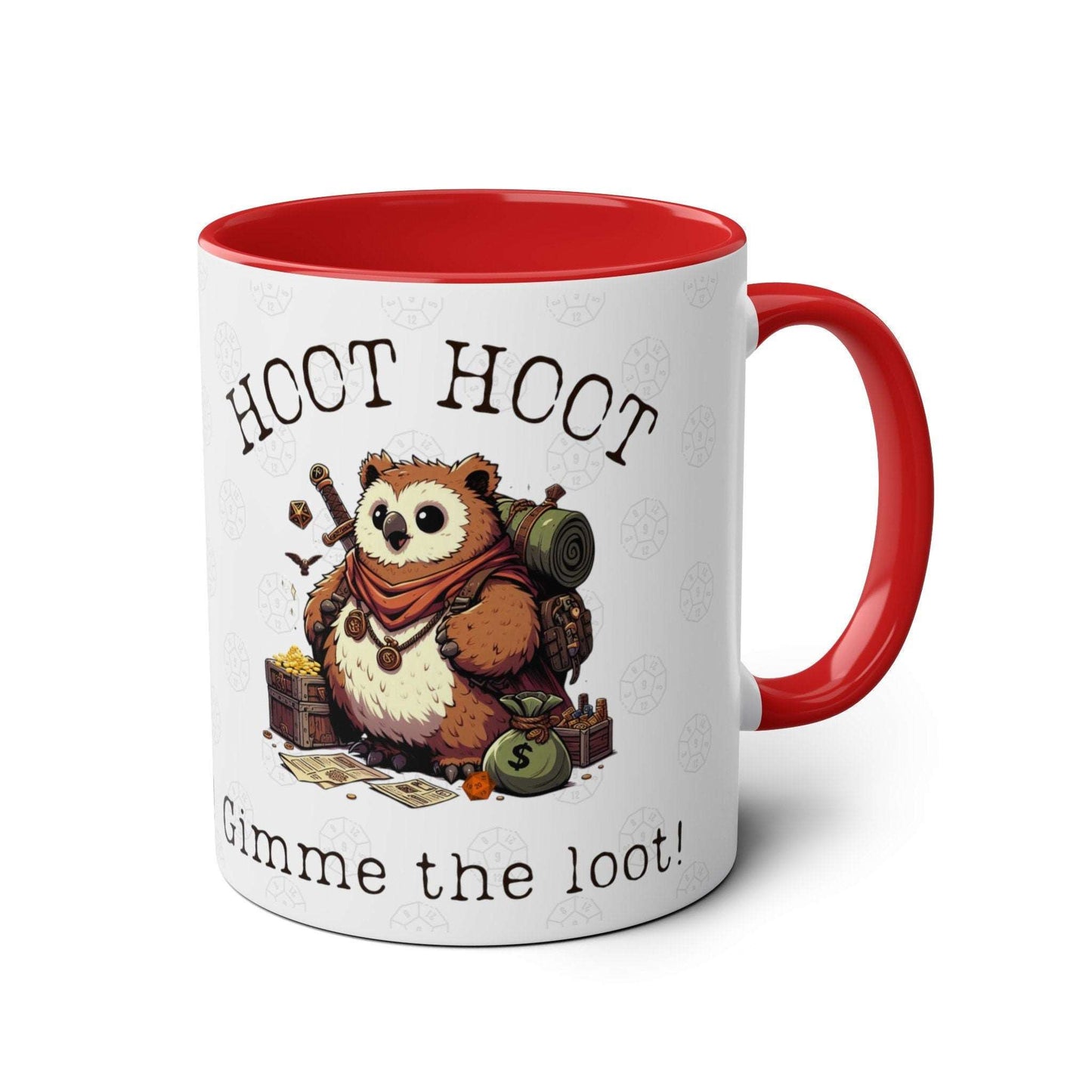 Dnd Owlbear Hoot Hoot Gimme the Loot, BG3 Mug for Dunegon Game Masters, Dms, Dungeon and Dragons Players. Birthday or Christmas Gift