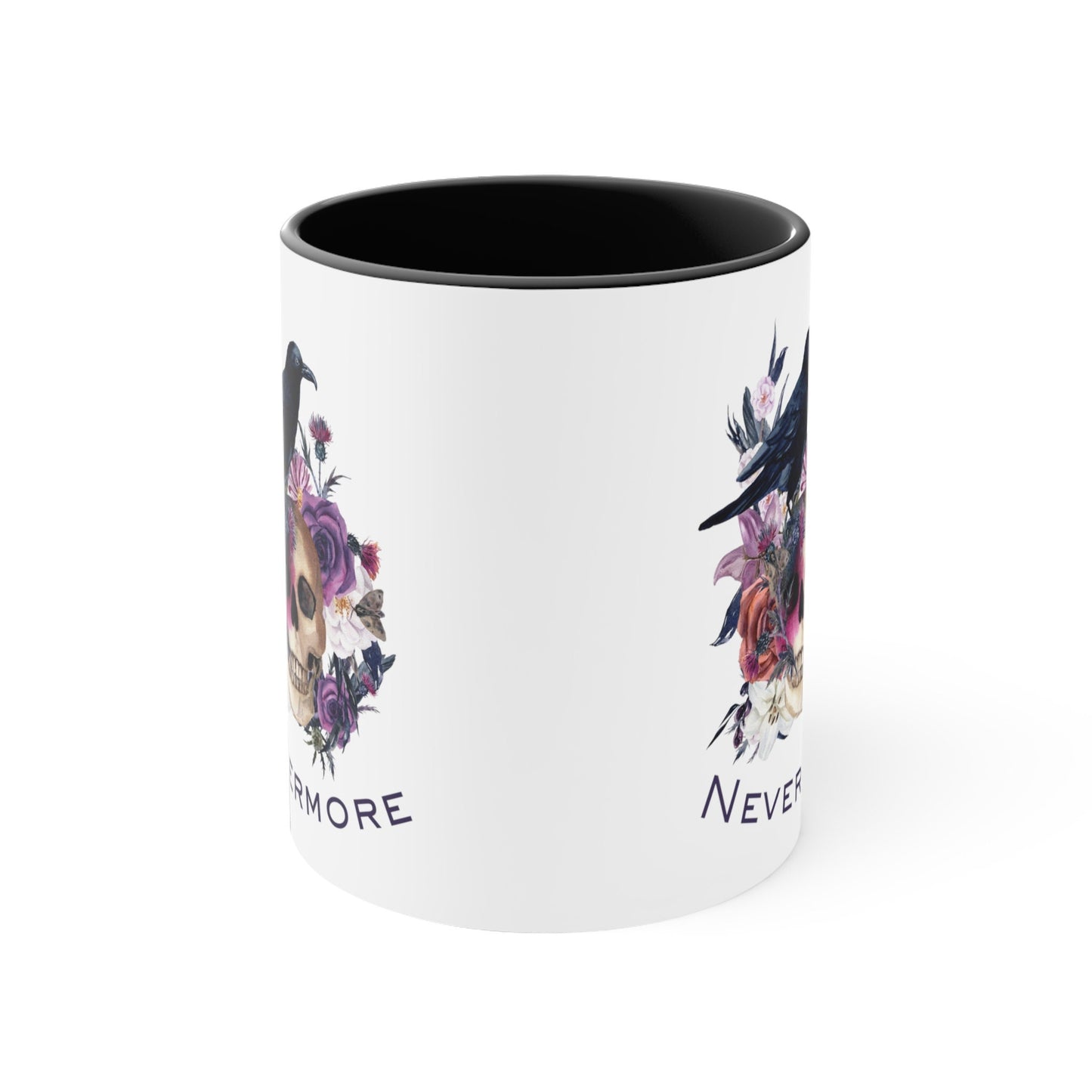 Nevermore Mug in Pretty Gothic Style | Edgar Allen Poe the Raven Literacy Mug Perfect For Halloween, Samhain Wednesday Fans