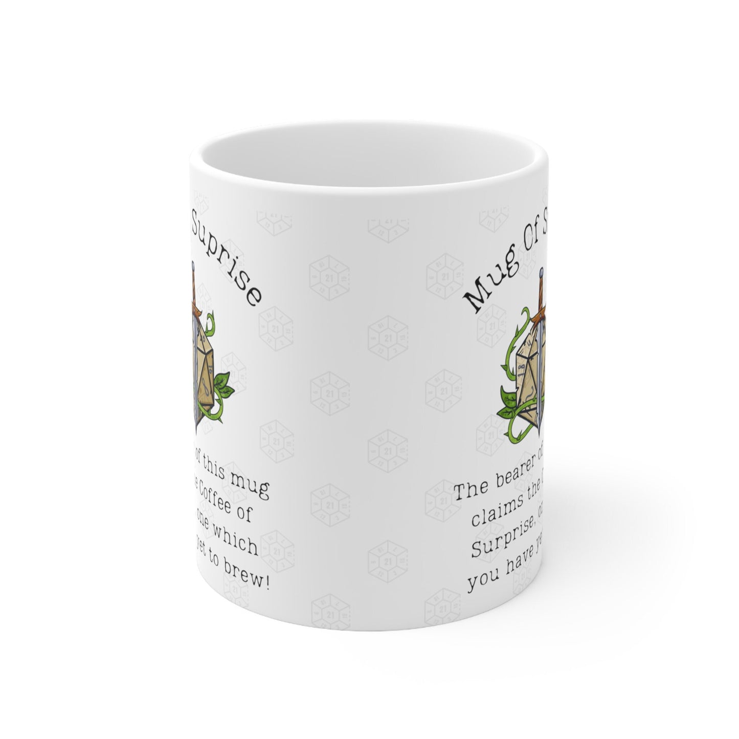 DND Mug of Surprise for Table Top RPG gamers and Dungeons and Dragons Fans DM and Player Characters Halfling Baldurs Gate 3 / the Witcher 3