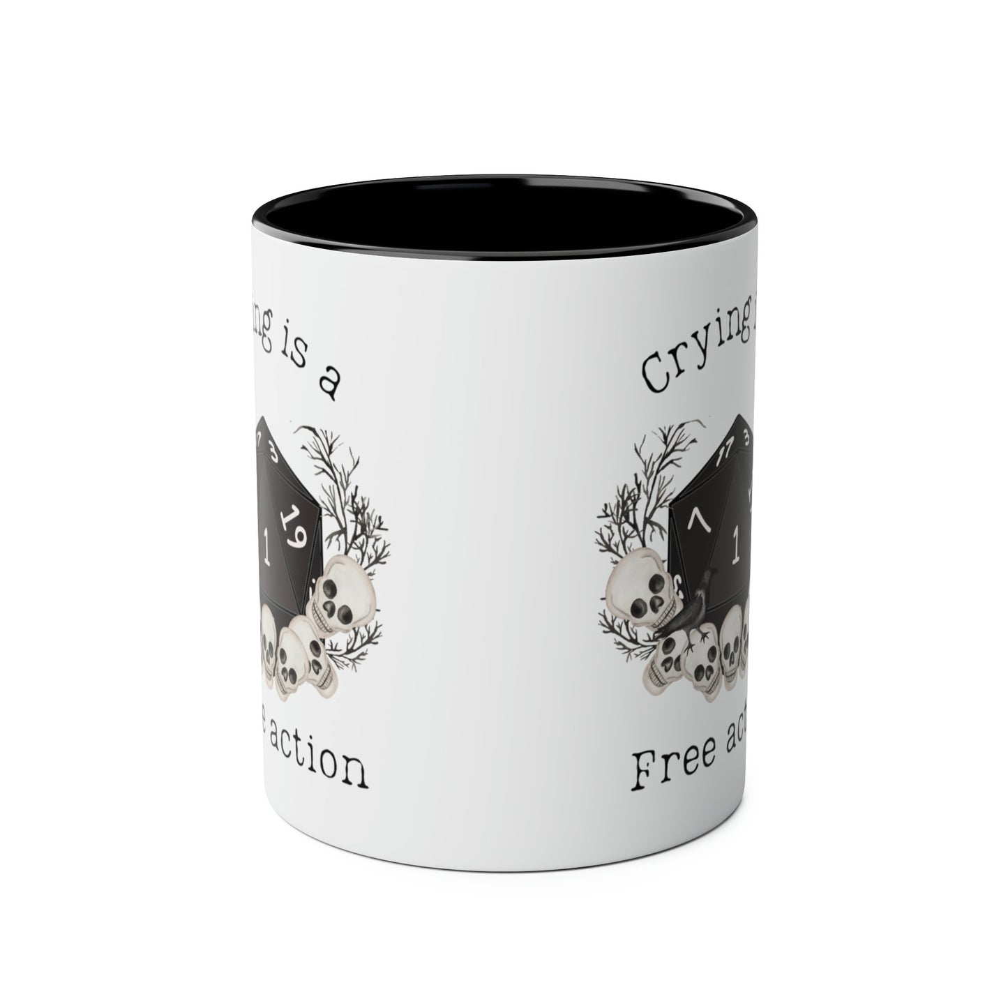 Dnd Crying Is a Free Action D20 Dice Mug