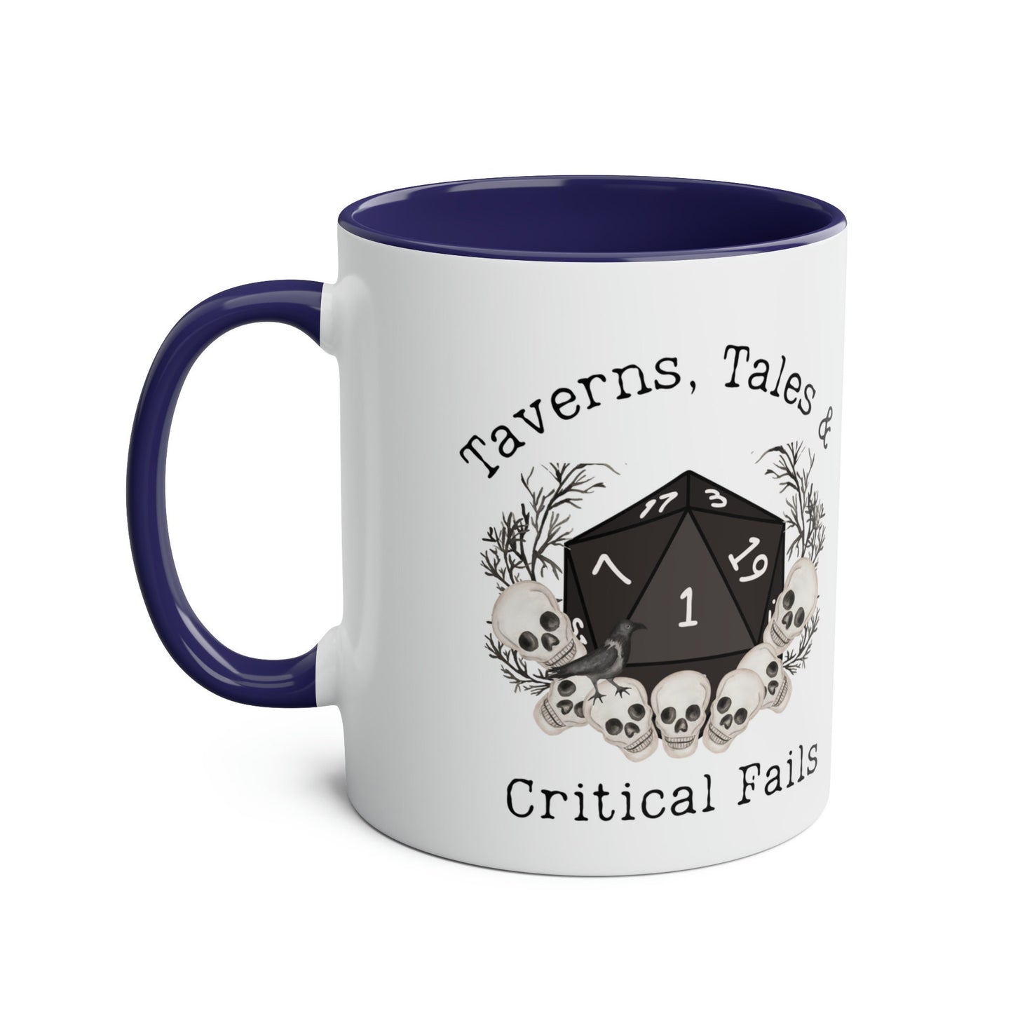 Tasse DnD Taverns Tails & Critical Fails, cadeau de Noël ou d'anniversaire pour les fans de Donjons et Dragons, les DM. Fans de Baldurs 3 BG3 Astarion