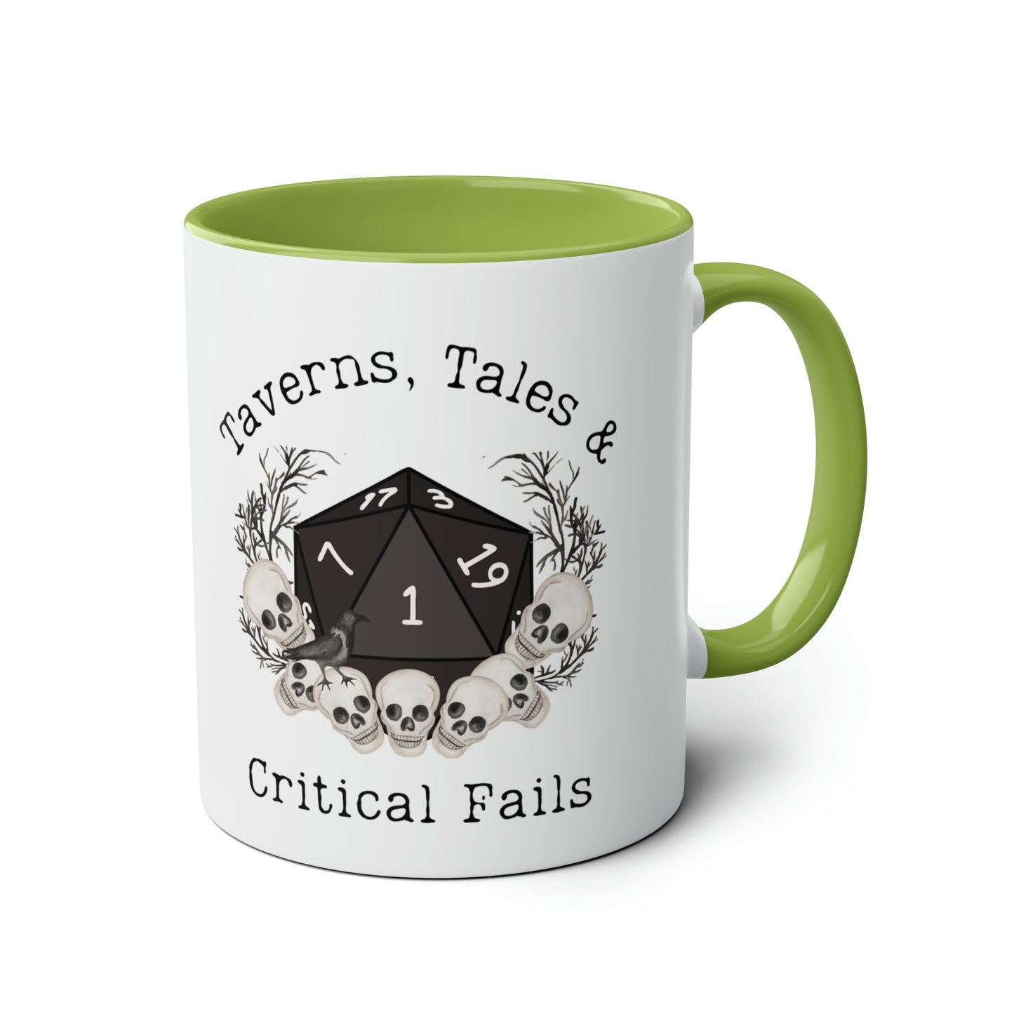 Tasse DnD Taverns Tails & Critical Fails, cadeau de Noël ou d'anniversaire pour les fans de Donjons et Dragons, les DM. Fans de Baldurs 3 BG3 Astarion