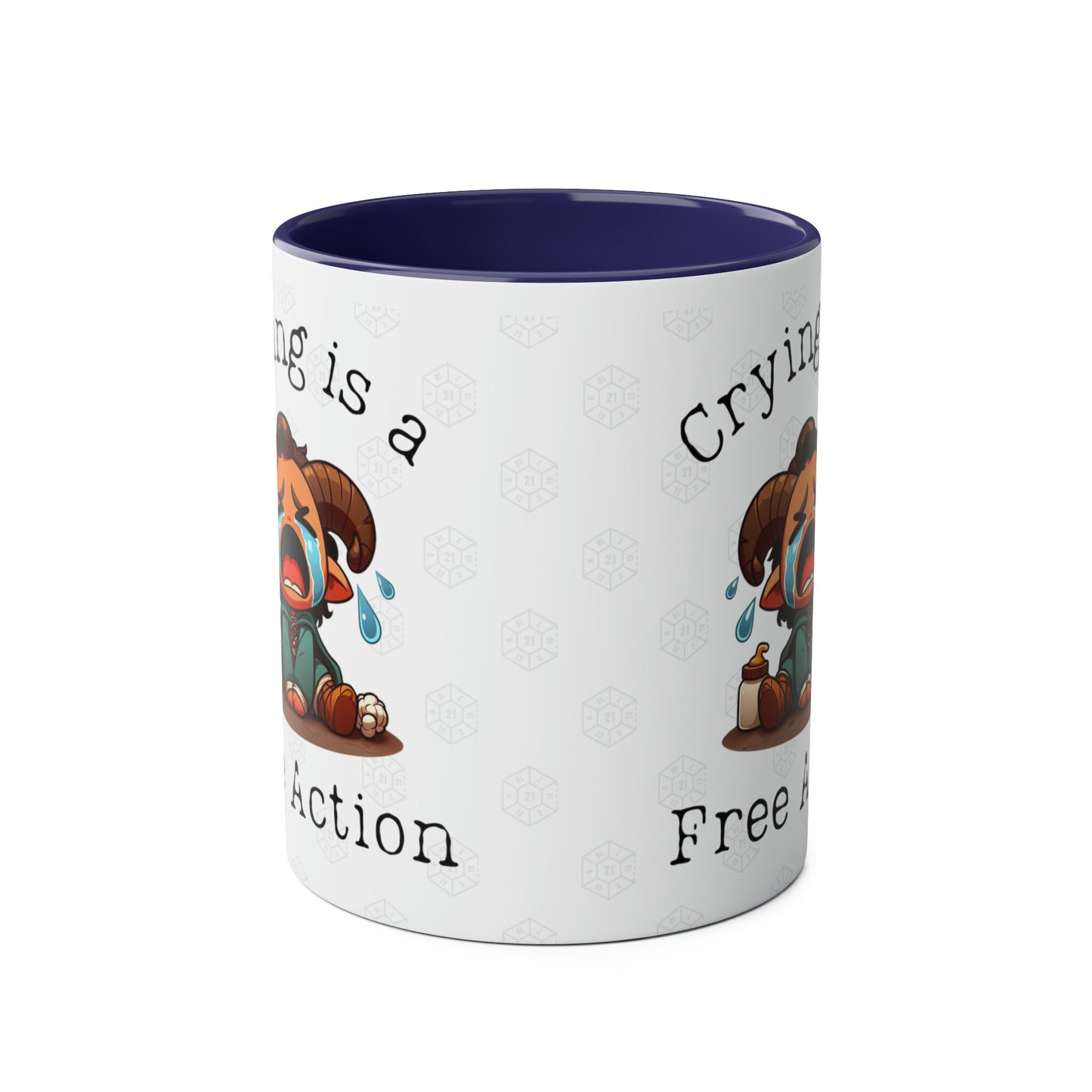 Tasse à café Tiefling dnd Crying est une action gratuite