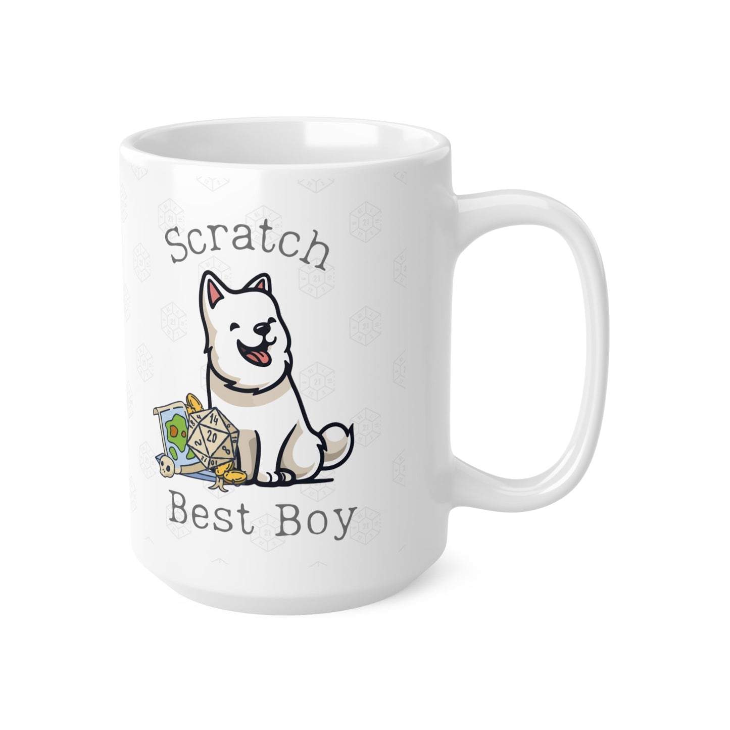 Large BG3 Scratch Baldur 3 Mug | Forget Astarion: Get the Best Boy! Dog Mug for RPG Doggo Fans DnD Dice, Scratch's Sniff Image
