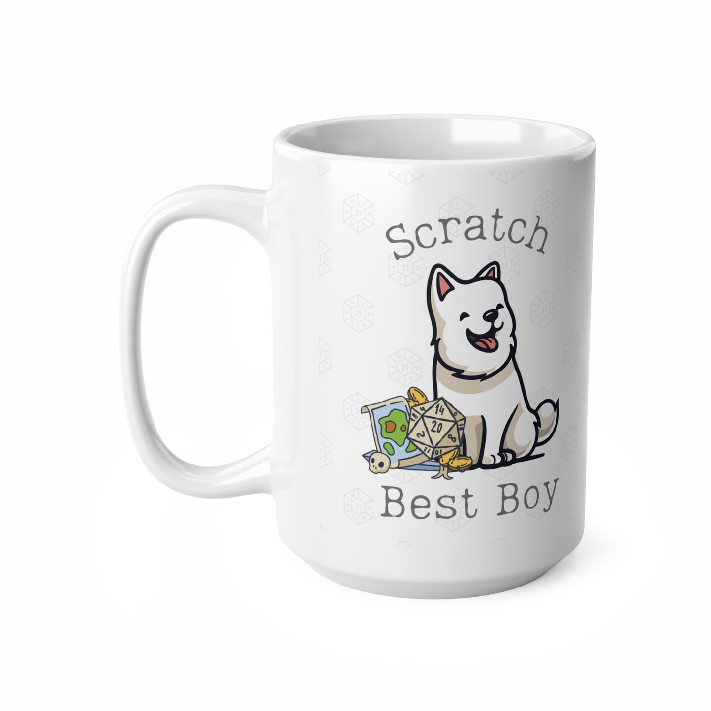 Large BG3 Scratch Baldur 3 Mug | Forget Astarion: Get the Best Boy! Dog Mug for RPG Doggo Fans DnD Dice, Scratch's Sniff Image