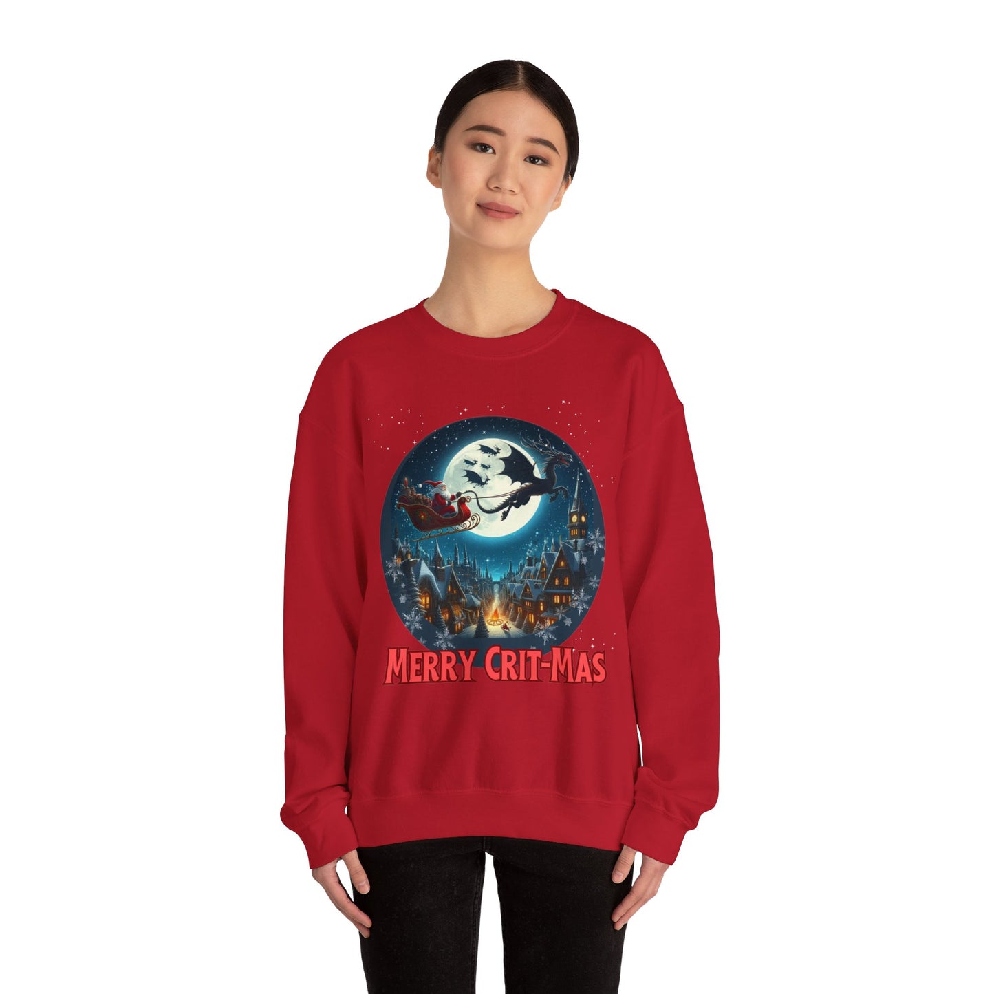 Dnd Christmas Jumper Sweatshirt, Merry Crit-Mas