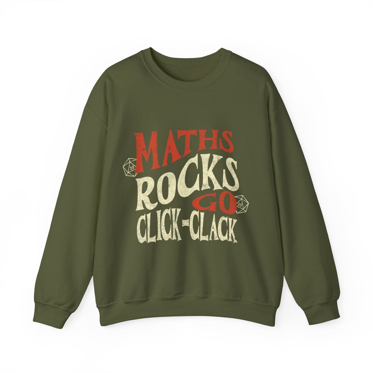 Dnd-Shirt-Pullover „Maths Rocks Go Click Clack“