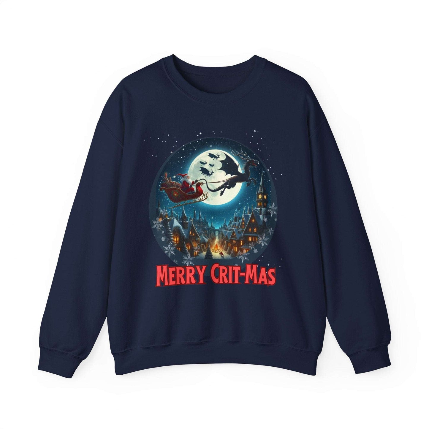 Dnd Christmas Jumper Sweatshirt, Merry Crit-Mas