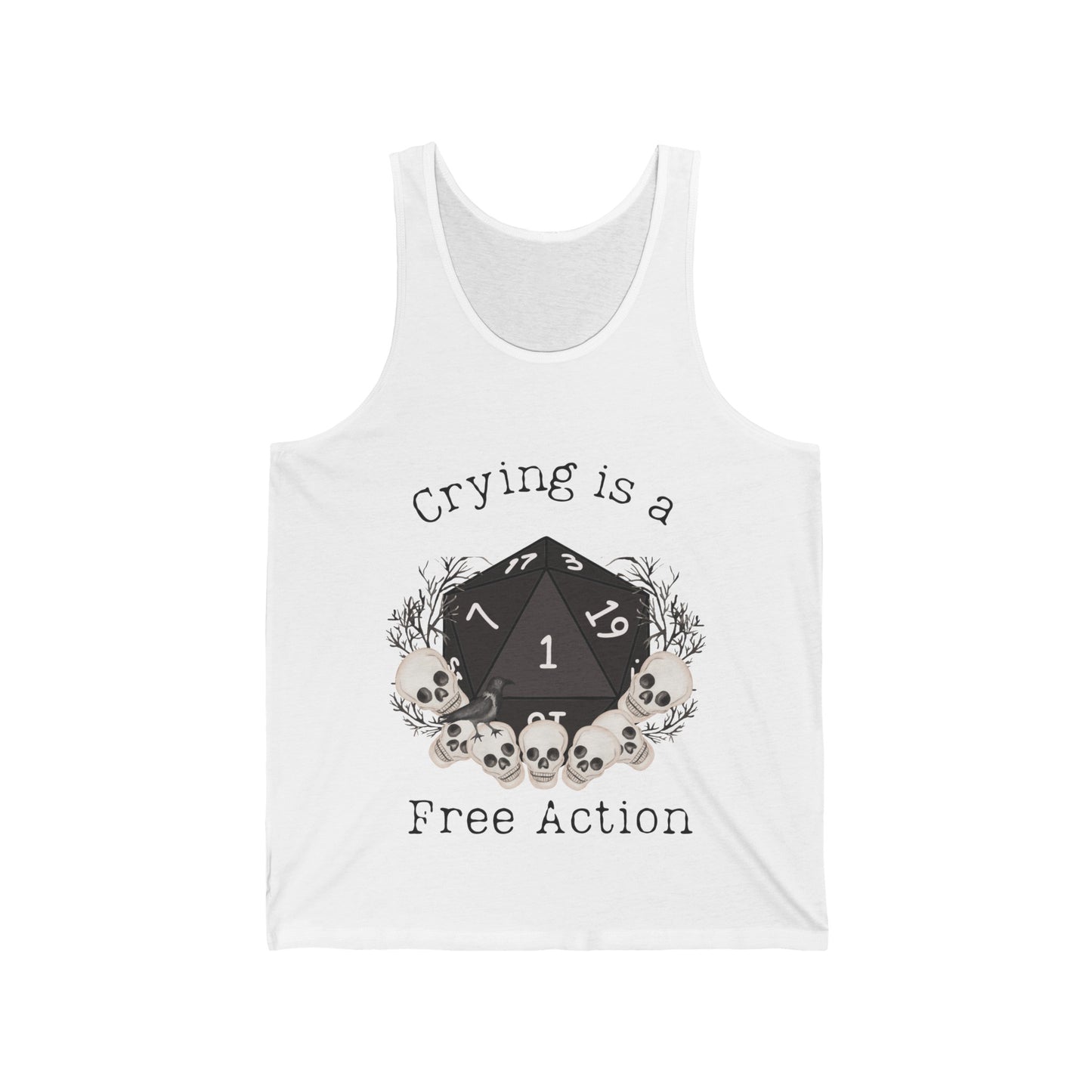 Dnd Shirt Tank Top Vest, Crying is a Free Action