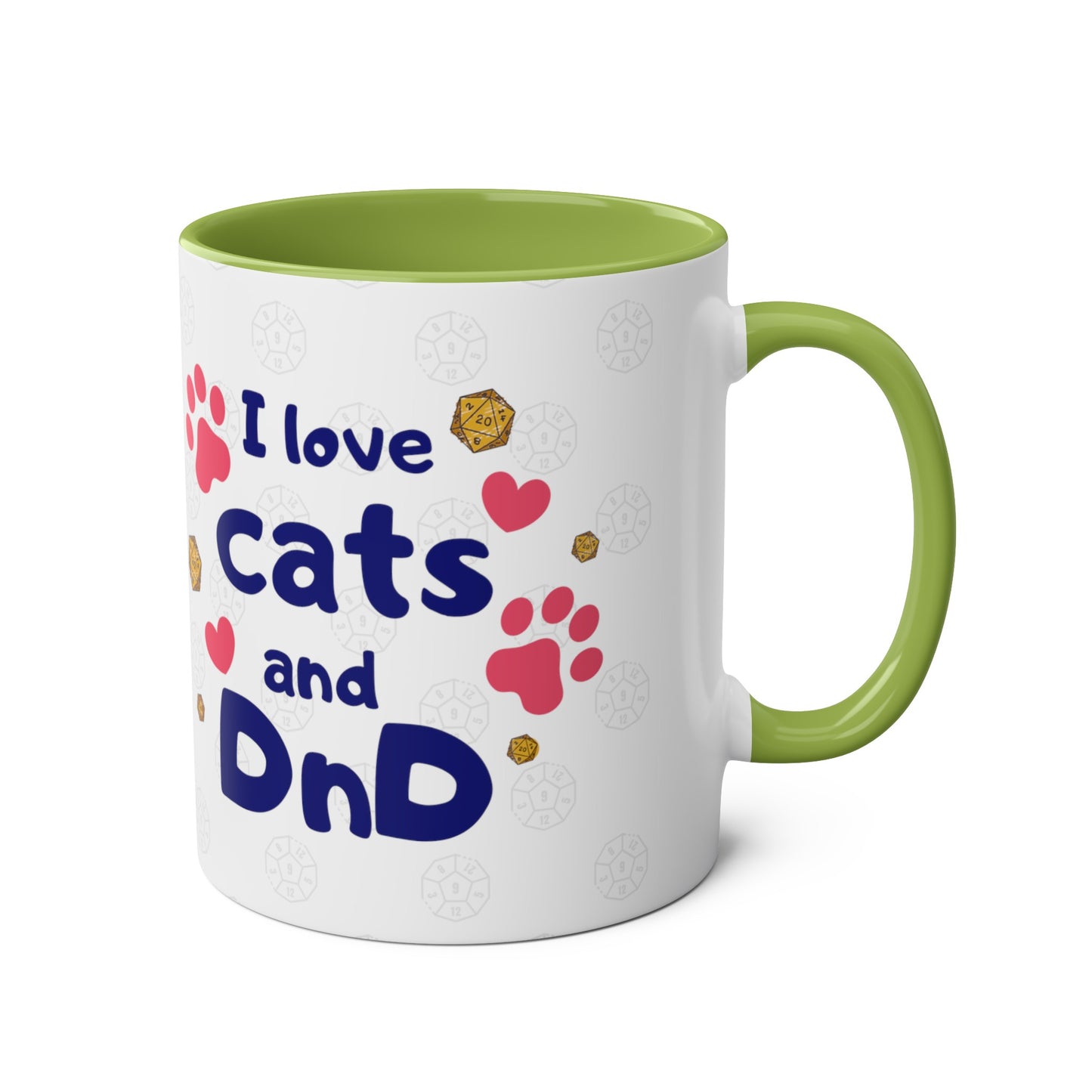 I Love Cats and DnD Mug Gift