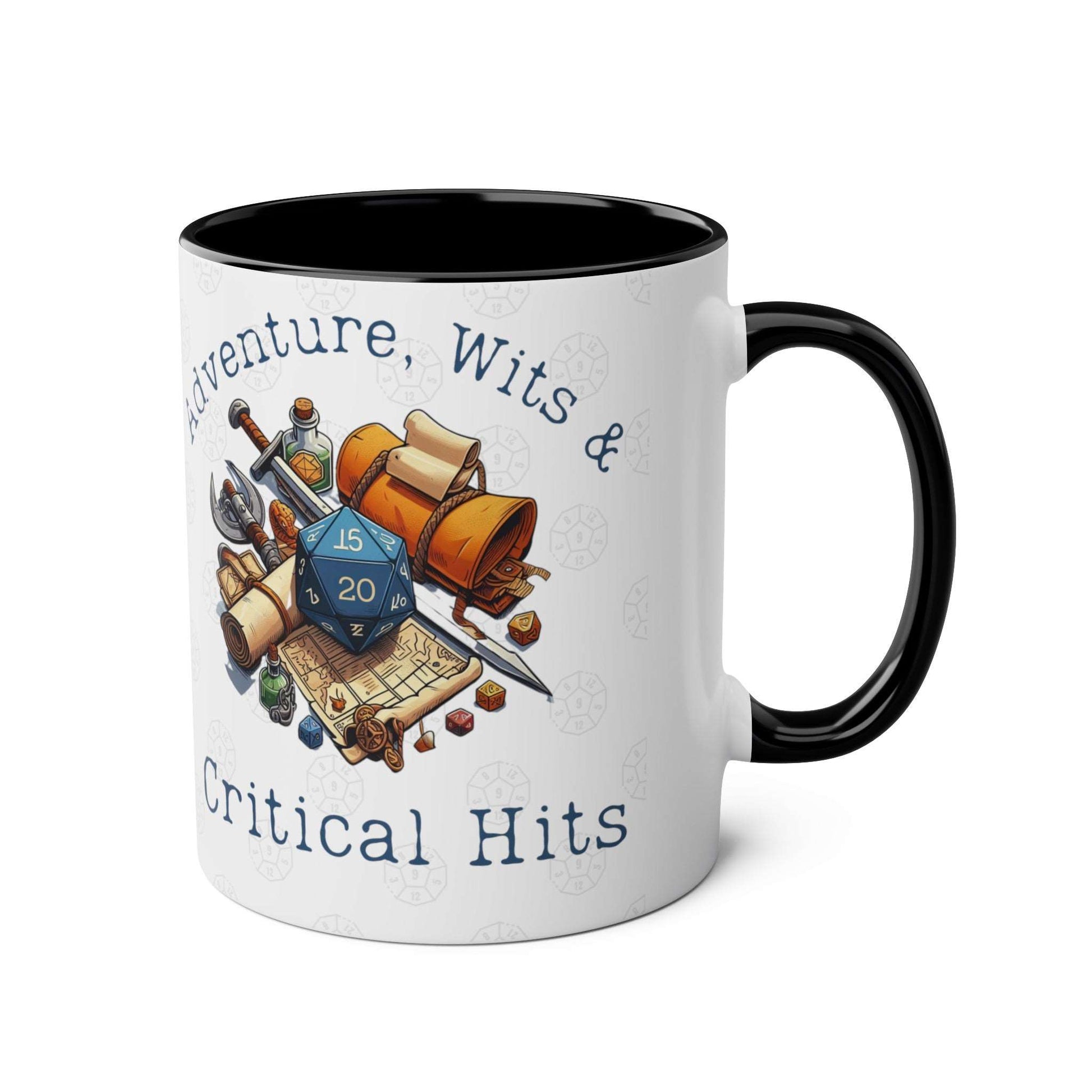 DnD Adventure, Wits and Critical Hits Mug