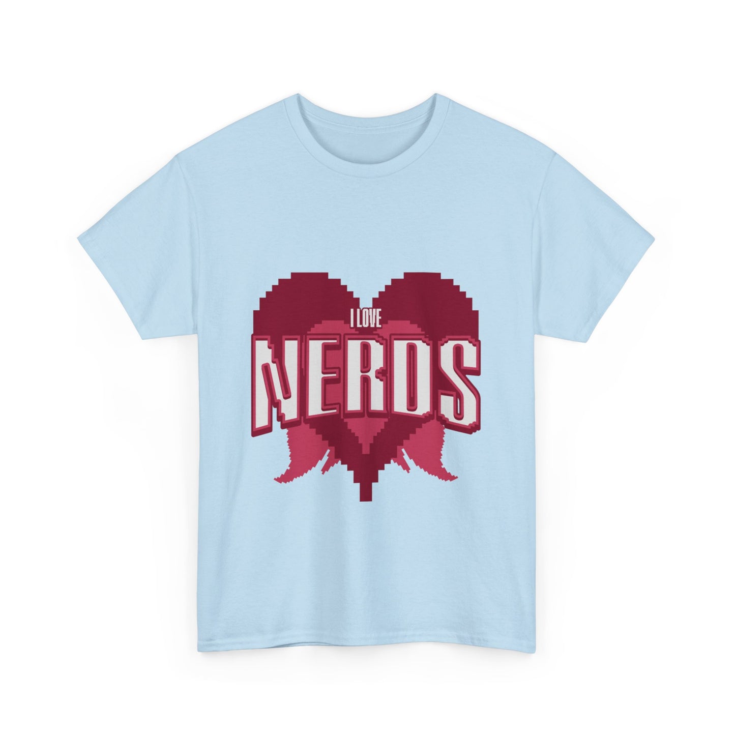 I Love Nerds Pixel  Art T Shirt