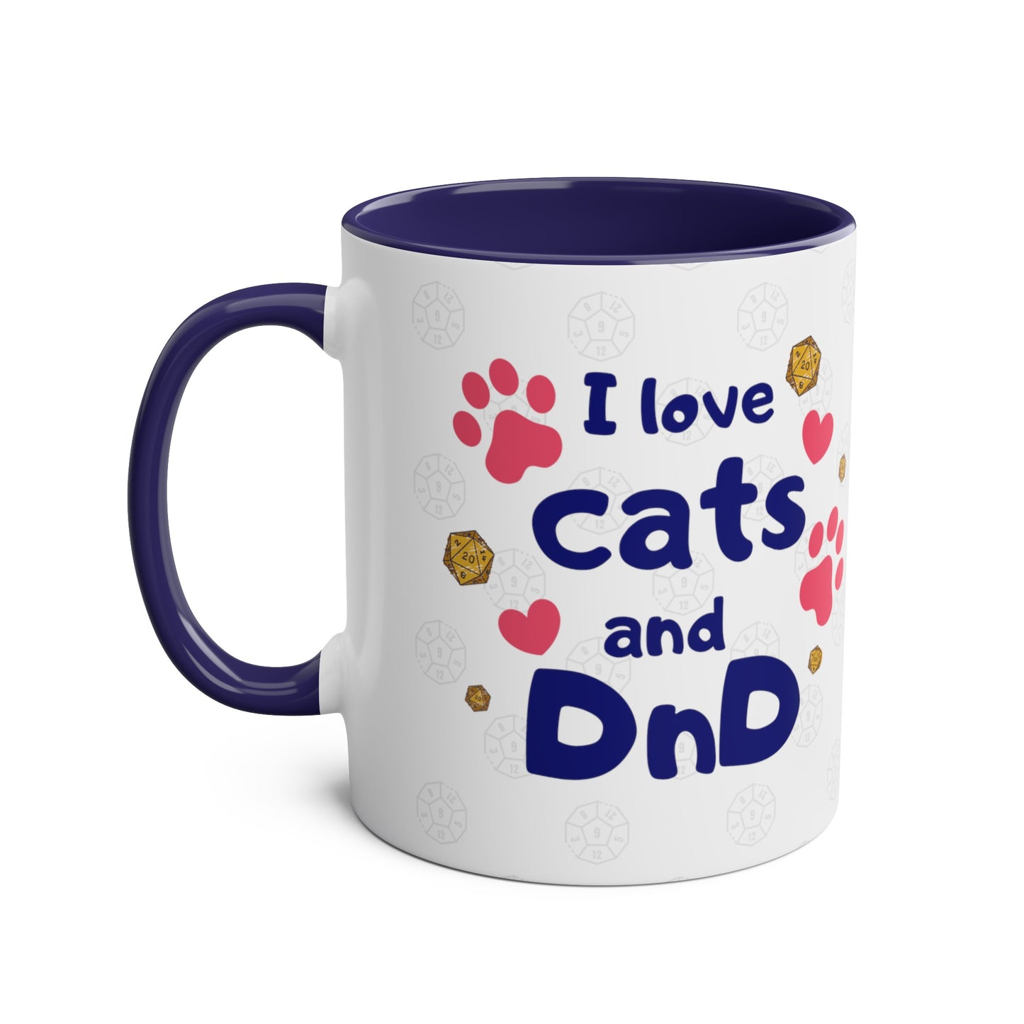 I Love Cats and DnD Mug Gift