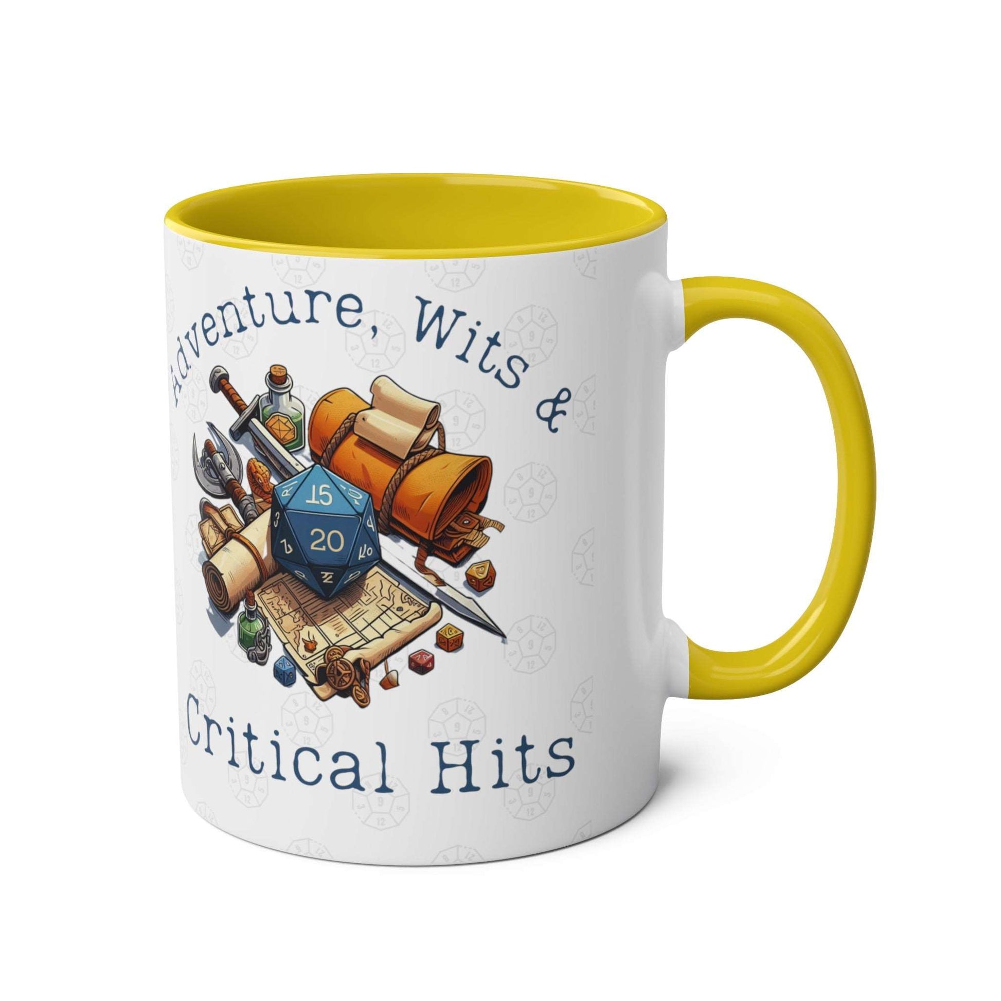 DnD Adventure, Wits and Critical Hits Mug