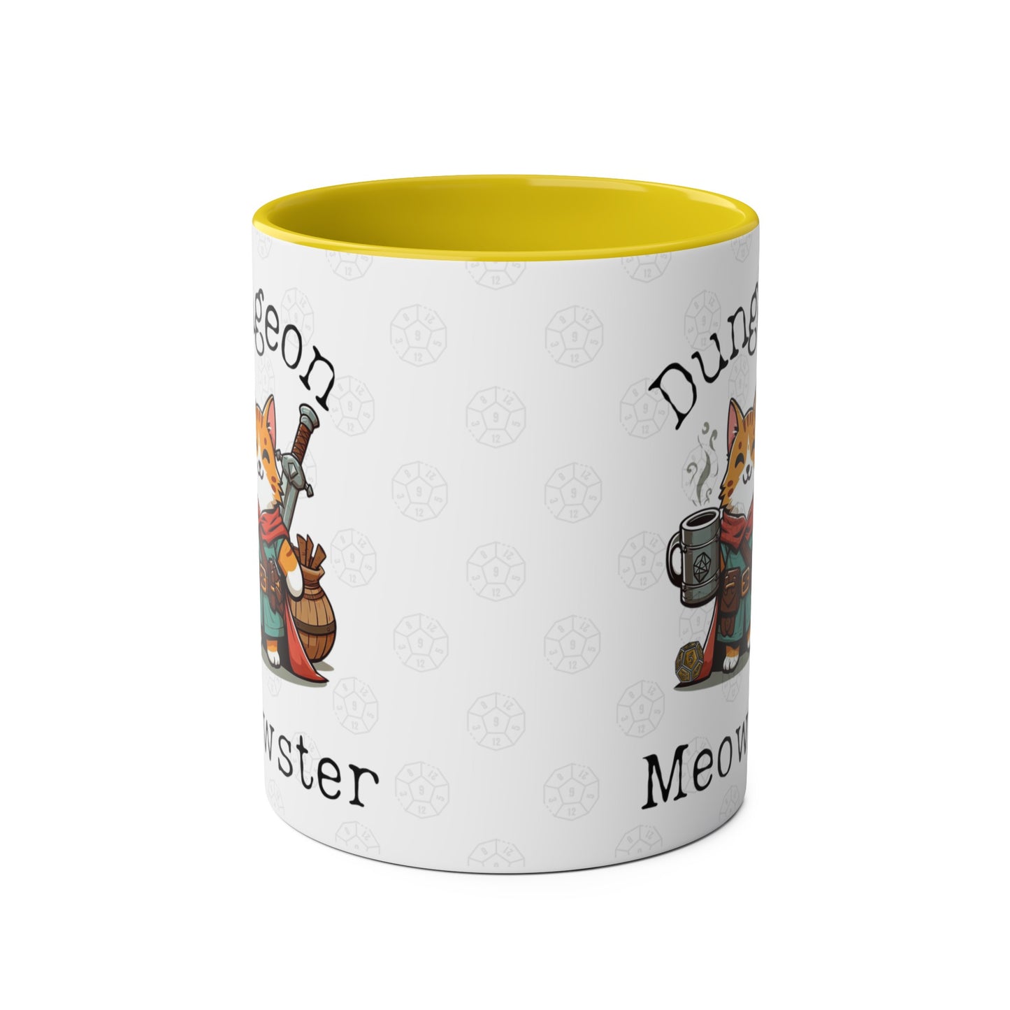 Dnd-Tasse mit Katzendetail, Dungeon Meowster