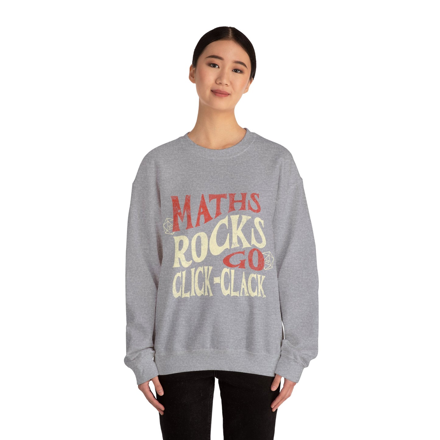 Dnd-Shirt-Pullover „Maths Rocks Go Click Clack“