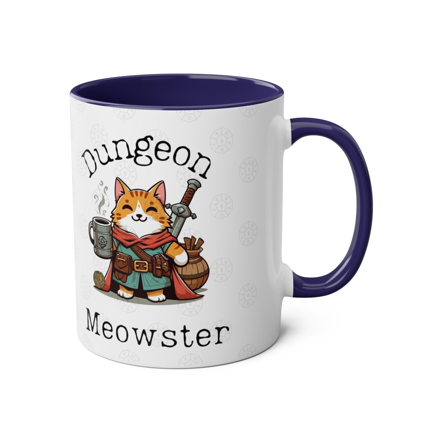 Dnd Mug With Cat Detail, Dungeon Meowster