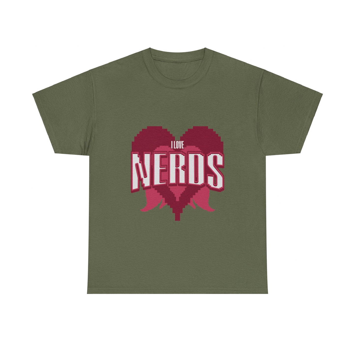 I Love Nerds Pixel  Art T Shirt