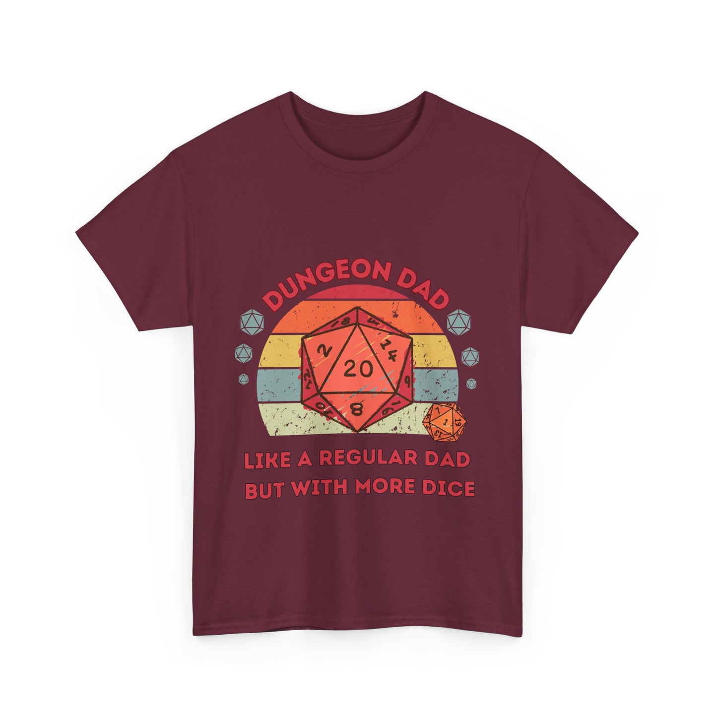 T-shirt Dnd, Dungeon Dad, comme un papa ordinaire, mais avec plus de dés