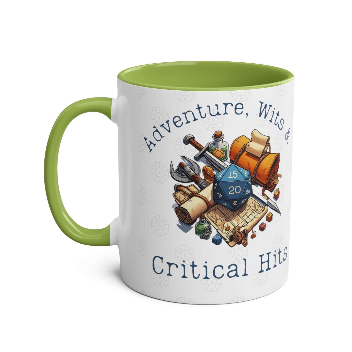 DnD Adventure, Wits and Critical Hits Mug