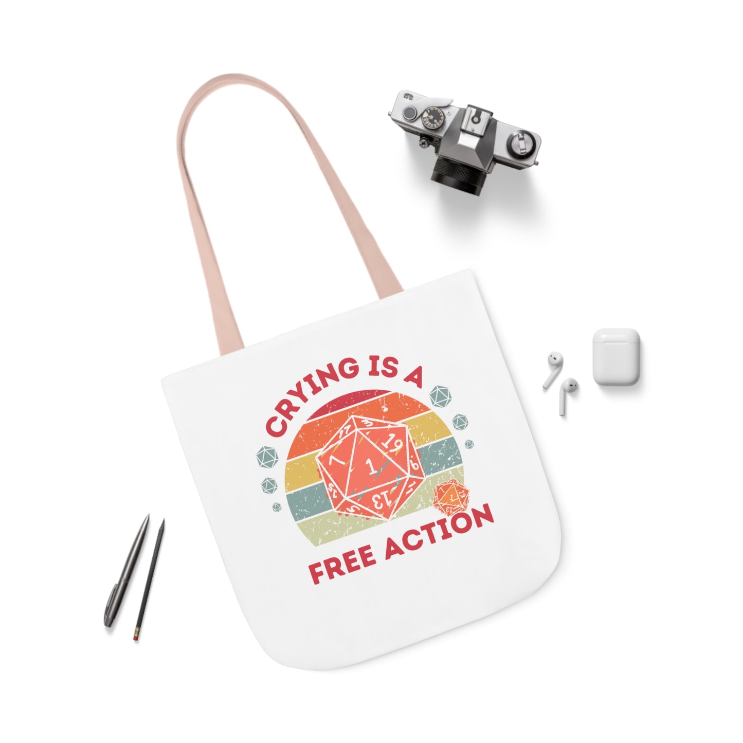 Dnd Crying Is a Free Action Canvas Tote Bag