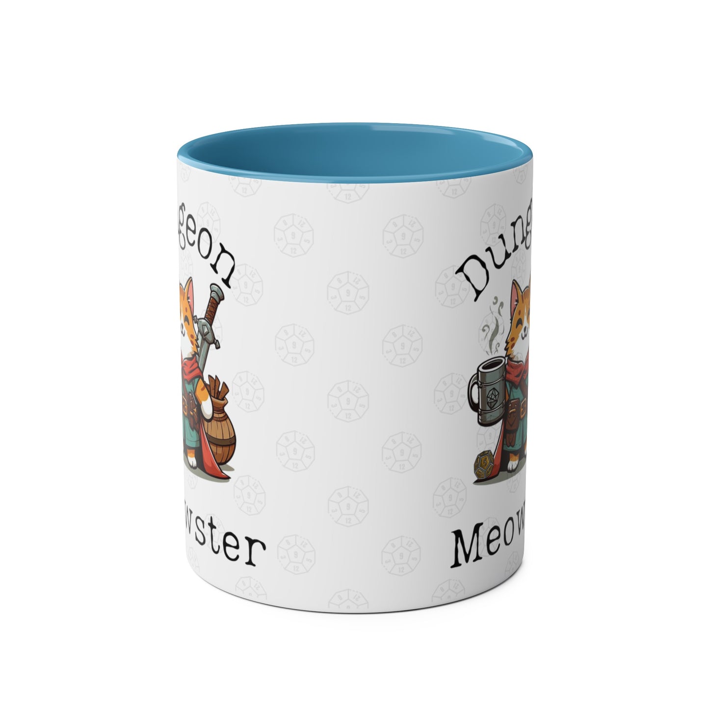 Dnd Mug With Cat Detail, Dungeon Meowster