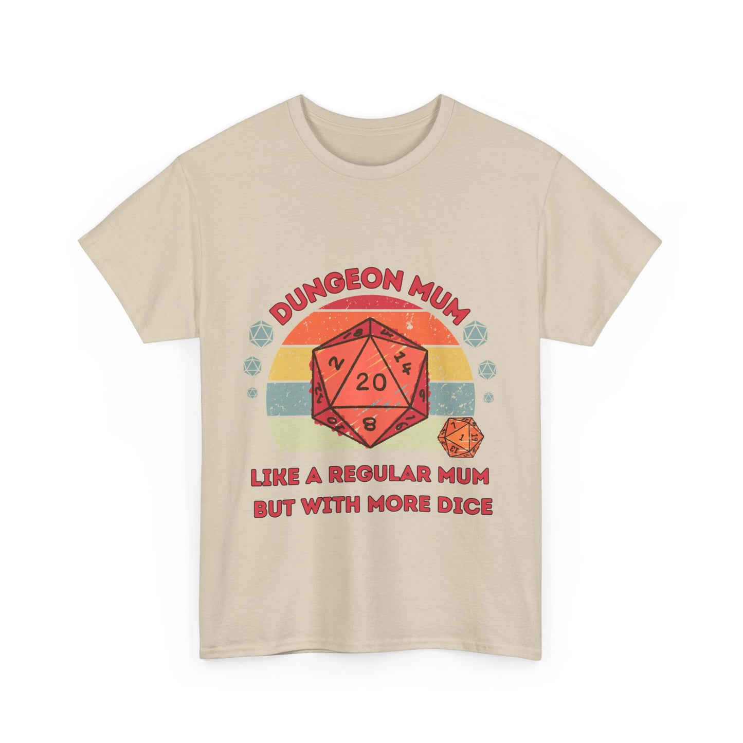 T-shirt Dnd « Dungeon Mum, comme une maman ordinaire mais avec plus de dés » Cadeau D20 pour DM ou groupe RPG Donjons et Dragons