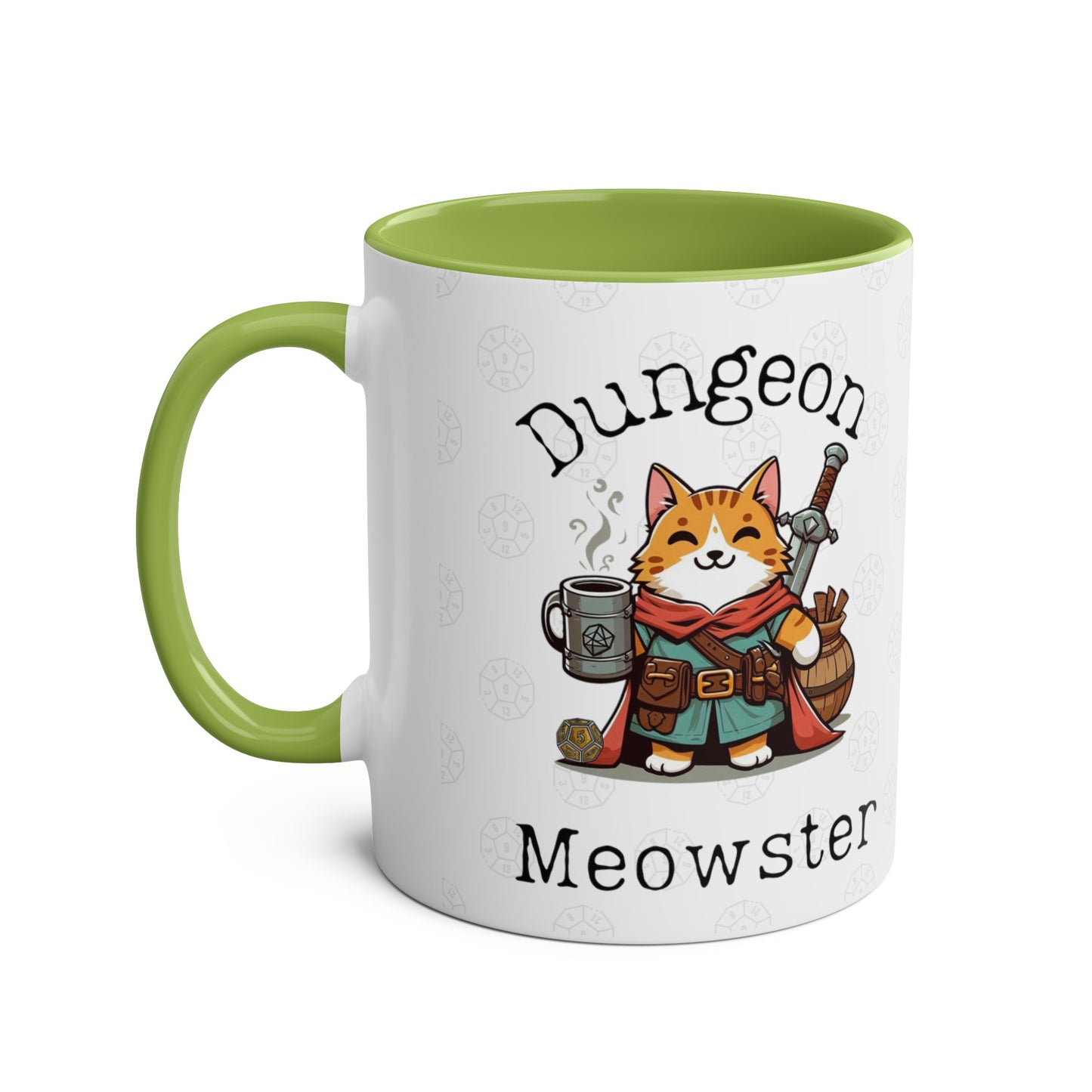 Tasse Dnd avec détails de chat, Dungeon Meowster