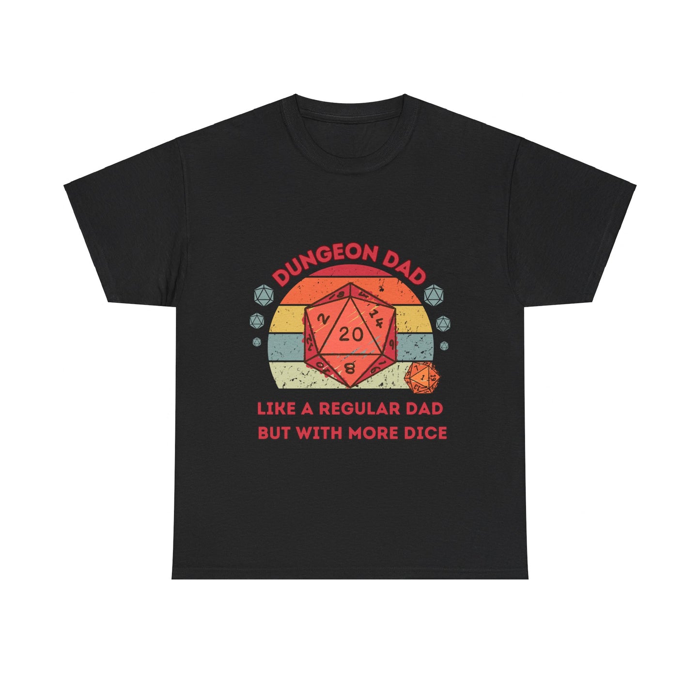 T-shirt Dnd, Dungeon Dad, comme un papa ordinaire, mais avec plus de dés, cadeau de fête des pères ou d'anniversaire pour DM ou joueur de Donjons et Dragons